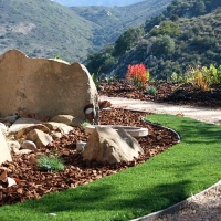 Artificial Grass Installation Thousand Palms, California Landscape Rock, Front Yard