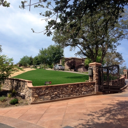 Artificial Turf Installation Sun City, California Roof Top, Front Yard Design