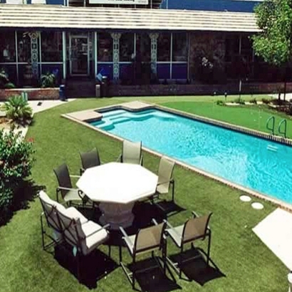 Plastic Grass Oasis, California Rooftop, Pool Designs