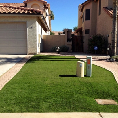 Synthetic Grass Desert Edge, California Landscape Design, Front Yard Landscaping Ideas