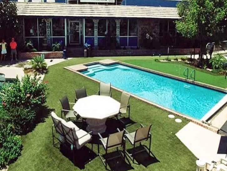 Plastic Grass Oasis, California Rooftop, Pool Designs