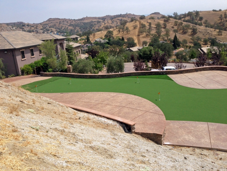 Synthetic Turf Supplier Perris, California Putting Green Grass, Backyard